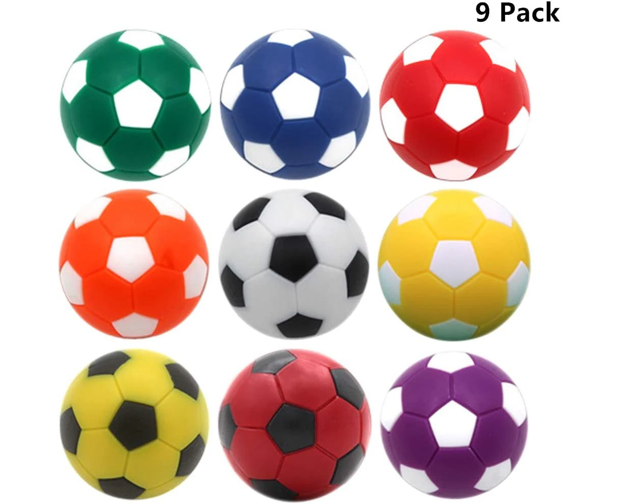 9pcs Foosball Table Balls 1.42 Inch Table Soccer Balls for Foosball Tabletop Game Foosball Accessory Replacements Multicolor