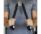 Training Rope|Triceps Training Rope - Double Head 90Cm Black