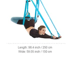 Aerial Yoga Swing Set, Yoga Hammock Flying Trapeze Yoga Kit Aerial Yoga Hammock Sling Inversion Tool with 2 Extension Straps-Blue