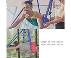 Aerial Yoga Swing Set, Yoga Hammock Flying Trapeze Yoga Kit Aerial Yoga Hammock Sling Inversion Tool with 2 Extension Straps-Purple