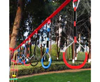 Colorful Swing Gymnastic Rings - 4 Pack Outdoor Backyard Play Sets & Playground Equipment-Black