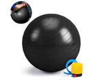 Anti-Burst Exercise Ball, Fitness & Yoga Ball Supports with Quick Pump for Gym, Chair