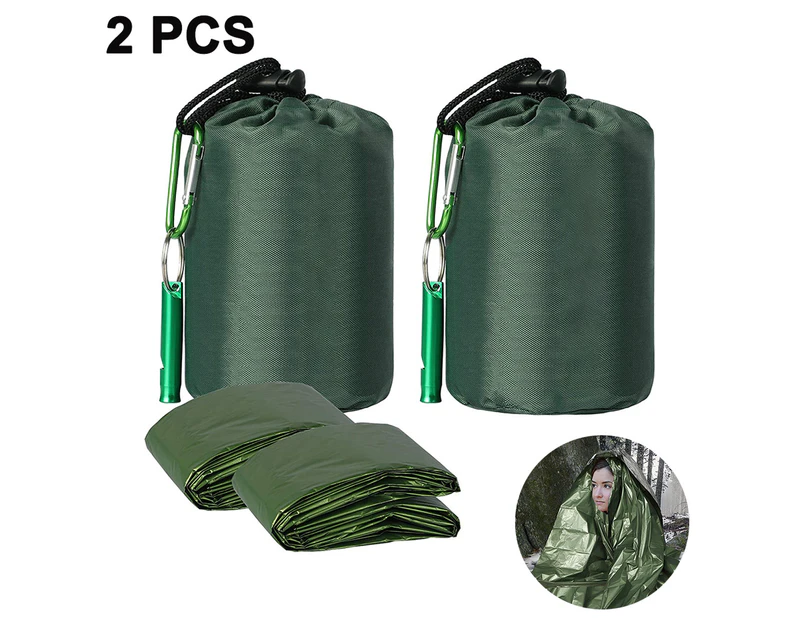 Emergency Sleeping Bag with Paracord Ultralight Waterproof Thermal Survival Emergency Blanket for Camping Hiking Backpacking