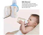 Baby Bottle Warmer - USB Portable Travel Mug Milk Warmer Bottle Warmer Baby Bottle Warmer Storage Bag-Beige