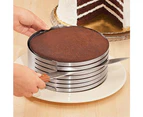 Ring Cutter Layer Cake Slicer, Adjustable Ring 7 Layer Mousse, Easily Cut Cake Bases, DIY Round Bread Baking Pan