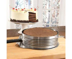 Ring Cutter Cake Cutter Adjustable Ring 7 Layer Mousse Easily Cut Bottom Cakes DIY Round Bread Baking Pan