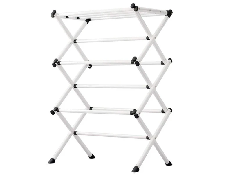 BJWD 3 Tier Foldable Clothes Rack Towel Hanger Airer Drying Horse Laundry Free Stand