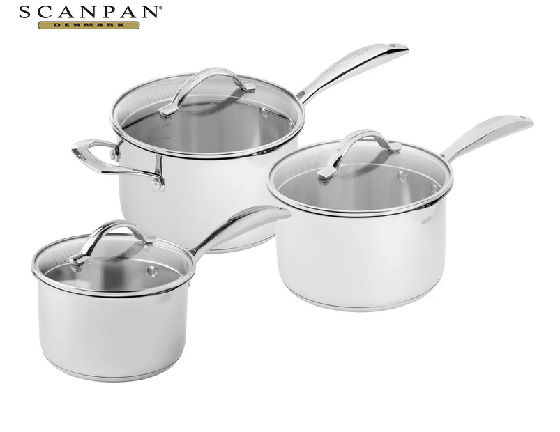 Scanpan 3-Piece Stainless Steel Saucepan Set w/ Lids