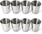Cup - Shot Glasses In A Set Of 12, Stainless Steel Schnapps Tumbler, Stamper Pearl