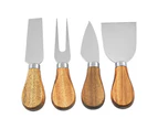 Kitchen Utensils - 4 Pieces Set Cheese Knives With Acacia Wood Handle