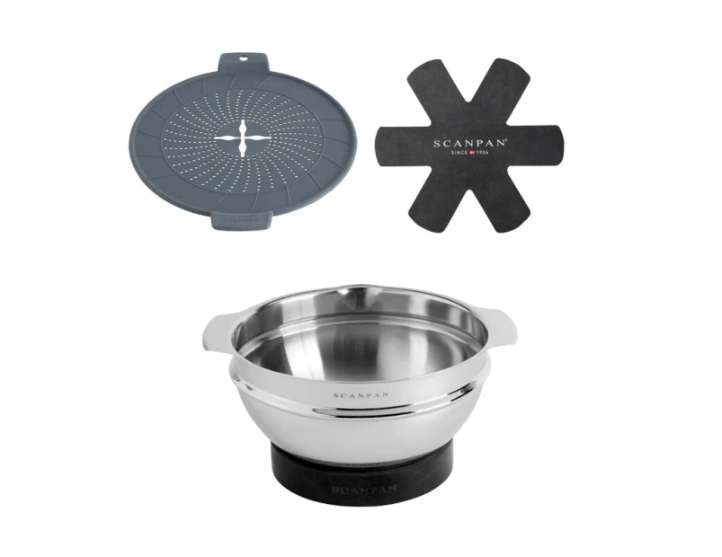 Scanpan Cookware Accessories Set- Stainless Steel/ Grey