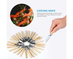 Carving Tools - 80 Pcs Portable Paring Knife Tool Set For Vegetable Fruit Food Sculpture Engraving Carving Wood Kitchen