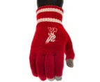 Liverpool FC Childrens/Kids Knitted Crest Touch Gloves (Red) - TA10193