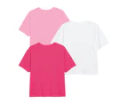 Peppa Pig Girls Friends & Family Characters T-Shirt (Pack of 3) (Light Pink/Dark Pink/White) - TV1944