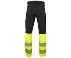 Projob Unisex Adult Stretch Stripe High-Vis Work Trousers (Yellow/Black) - UB1050