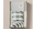Target Caine Check European Pillowcase - Green