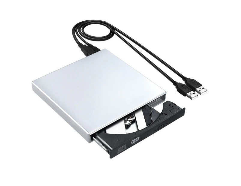 Computer Cd Drive, External Cd/Dvd Drive For Laptop, Usb Ultra-Slim Portable Burner Writer Compatible With Mac Macbook Desktop Windows