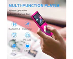 Music Player, Mp3 Player,Music Player With A 32 Gb Memory Card Portable Digital Music Player/Video/Voice Record - Pink