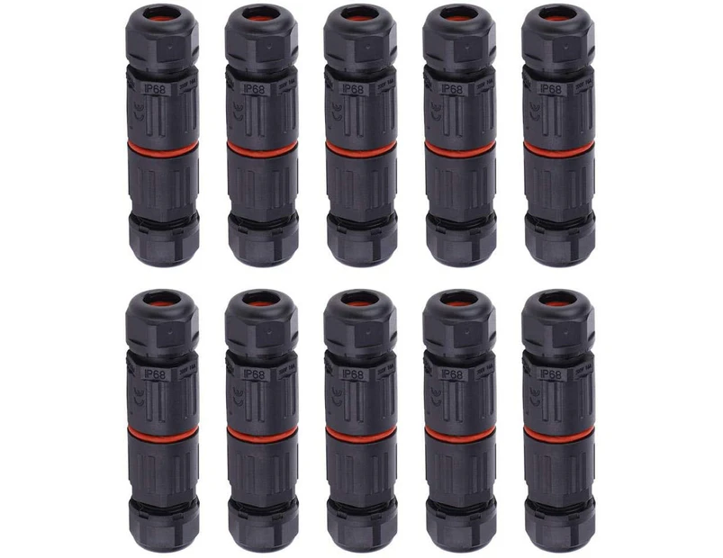 Connector - 10Pcs Ip68 Waterproof Electrical Wire Connector 3 Pin Waterproof Connectors Outdoor Socket Waterproof Wire Connectors
