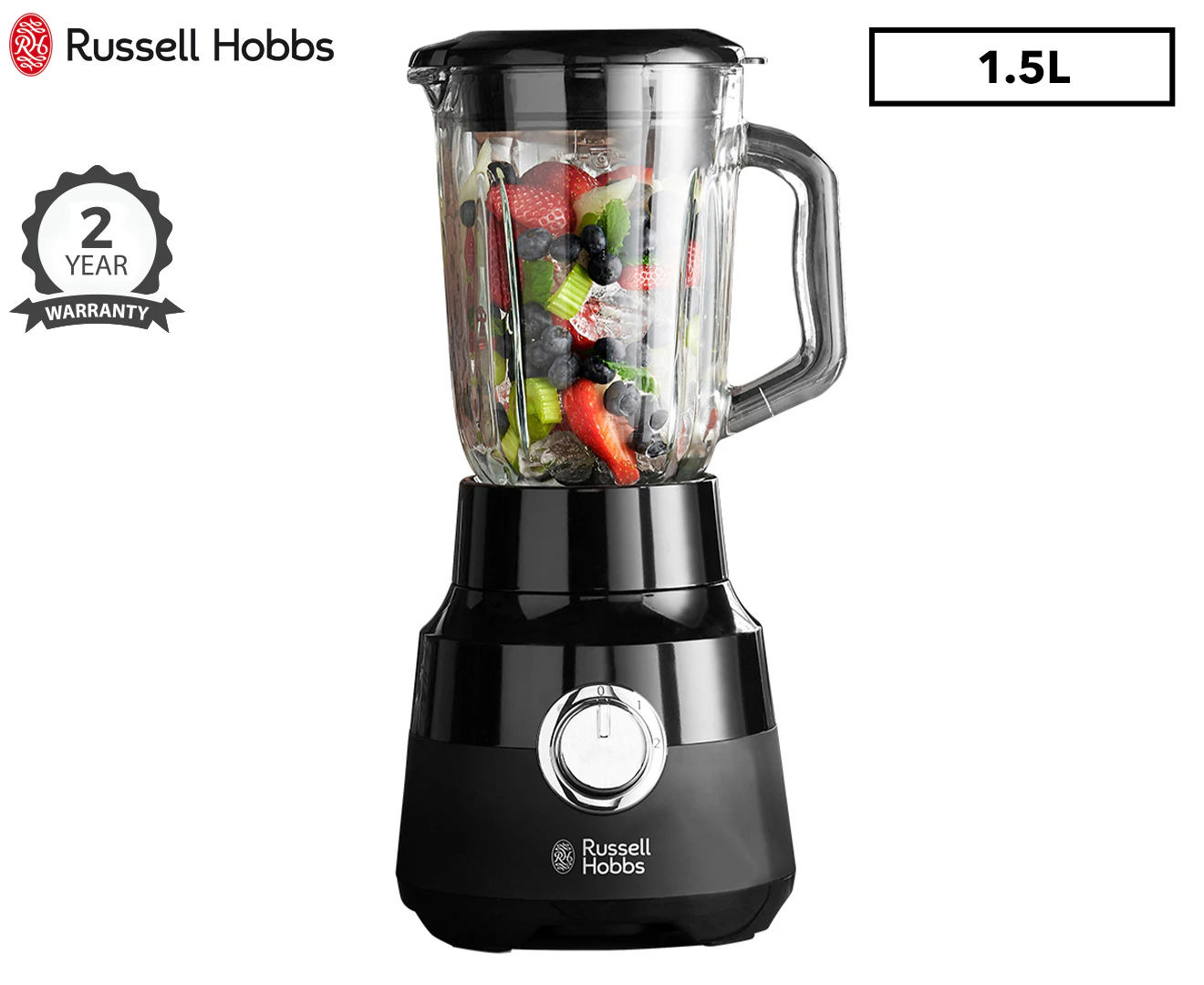 Russell Hobbs RHBL5BLK Desire Matte BLK Blender 650W Fruit/Juice/Smoothie/Drink