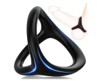 Silicone Penis Ring for Men,3 in 1 Ultra Soft Stretchy Cock Ring Penis Enlargers Erect Support Ring, Sex Toy for Men