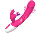G Spot Rabbit Vibrator Dildo for Women, Bunny Ears Tongue Licking Clitorals Stimulator Vibrating Dildo Adult Sex Toys