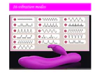 G Spot Rabbit Vibrator with Heating Function, Rose Sex Toys for Clitoris G-spot Stimulation Dildo Vibrator with 16 Powerful Stimulator for Women