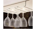 Stemware Wine Rack Holder Under Cabinet Shelf Wine Glass Hanger Storage Hanging Rail for Bar or Kitchen