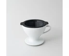 Hario W60 Pour Over Coffee Dripper with Nylon Mesh Filter White