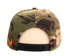 Tractor Camouflage Flat Bill Cap - Brown