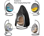 Patio Hanging Egg Chair Cover, Durable Lightweight Waterproof Egg Swing Chair Cover With Zipper,190x115cm