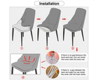 Elastic Dining Chair Covers Reusable Washable Soft Tilt Spandex Chair Covers Light Gray