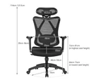 Giantex  Mesh Office Chair Ergonomic High Back Executive Chair w/Adjustable Lumbar Support & Rolling Casters Swivel Computer Desk Chair, Black