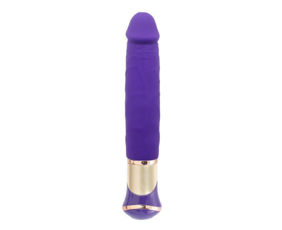 Aphrodisia Vibrator Ecstasy Deluxe Rowdy Dildo Vibrator -Purple