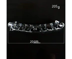 Crystal Glass Double Ended Realistic Dildo / Anal Plug - 20cm