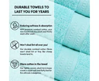 6PCS 100% Combed Cotton Towel Set Bath Towel Hand Towel & Face Washer Sets Mint