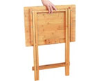 Foldable Bamboo Desk Folding Table TV Tray Dinner Home Coffee Snack Reading