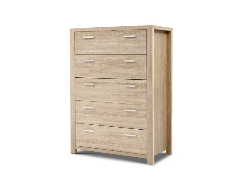 5 Chest of Drawers Tallboy Dresser Table Bedroom Storage Cabinet Drawers
