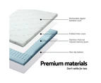 Bedding Cool Gel 7-zone Memory Foam Mattress Topper With Bamboo Cover 8cm - Single