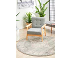 Rug Culture Avenue 240cm 703 Round Rug - Grey