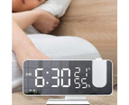Projection Alarm Clock for Bedroom Ceiling Digital Alarm Clock Radio with USB Charger Ports,LED Screen Alarm Clock,4 Dimmer, Dual Alarm Clock with 2 Sounds