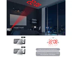 Projection Alarm Clock for Bedroom Ceiling Digital Alarm Clock Radio with USB Charger Ports,LED Screen Alarm Clock,4 Dimmer, Dual Alarm Clock with 2 Sounds