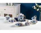 9 pcs New Design Blue Leave Bone China Tea & Coffee Set - HW02976