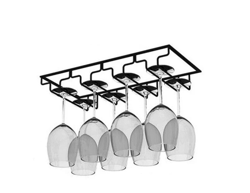 BJWD 4 Slots Wine Glass Rack Holder Hanger Hanging Bar Storage Drying Rack