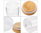 Sealed Jar With Lid, Pack Of 12 Spice Jars Storage Jars Glass Spice Jars 120Ml With High-Quality Wooden Lid Made Of Bamboo