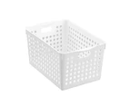 18 x PLASTIC STORAGE BASKETS 27x18x14cm | Home Organiser Storage Bin Tray Basket