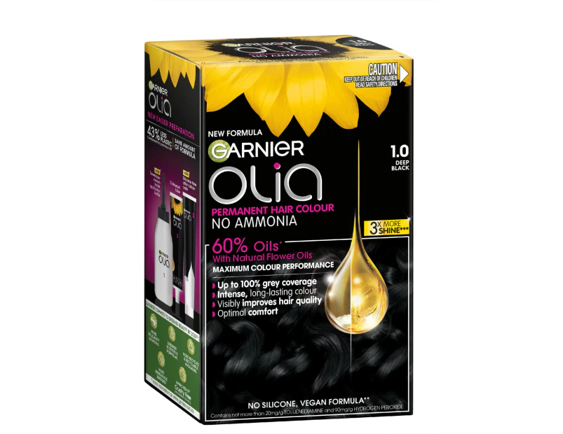 Garnier Olia Permanent Hair Colour Deep Black 1.0