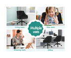 ALFORDSON Velvet Office Chair Computer Swivel Armchair Work Adult Kids Black