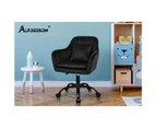 ALFORDSON Velvet Office Chair Fabric Armchair Computer Swivel Adult Kids Black