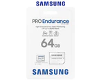 Samsung Pro Endurance 64GB Micro SD Card Class 10 UHS-I SDHC SDXC DashCam Security